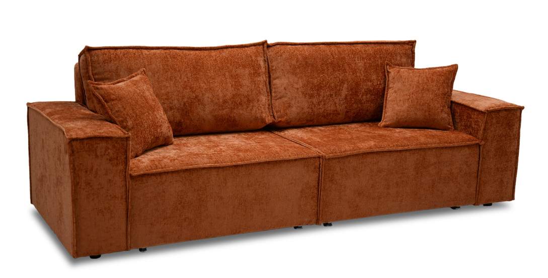 Прямой диван Фабио Терракотовый шенилл