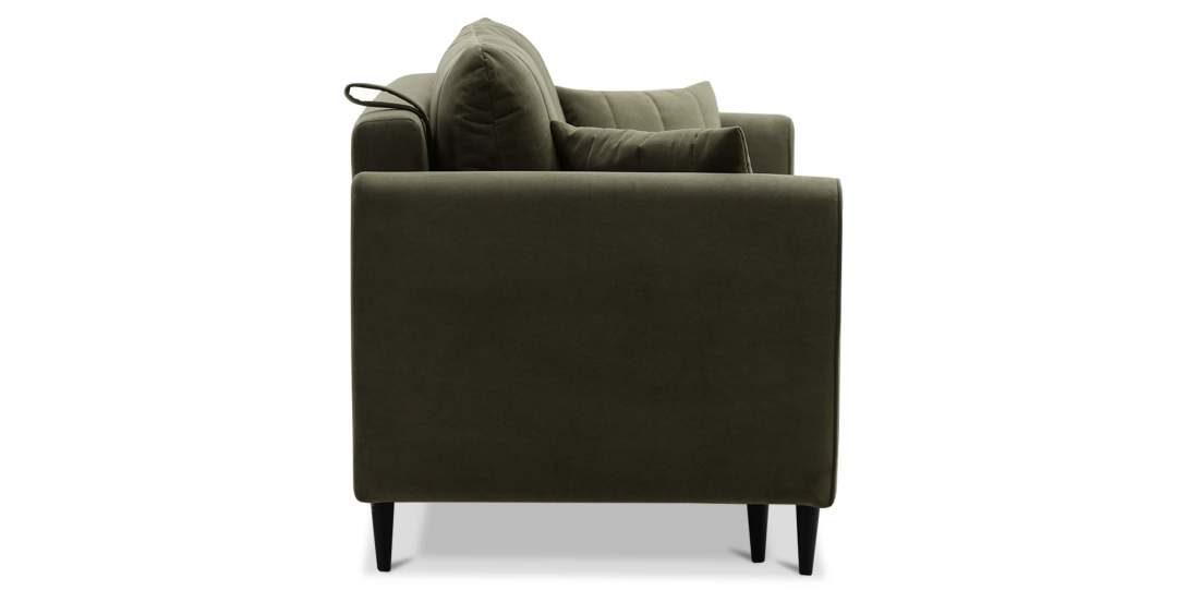 Прямой мини диван Калано 120 Хаки велюр