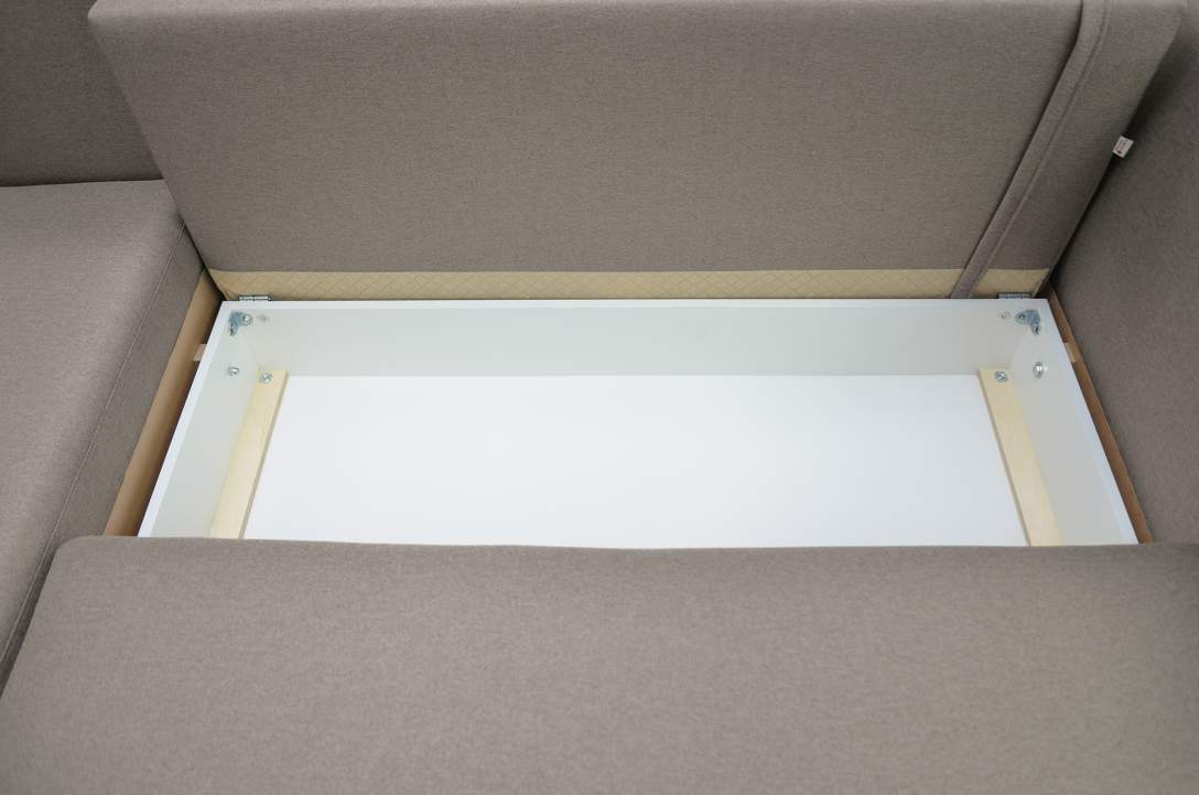 Угловой диван Тиволи коричневая рогожка