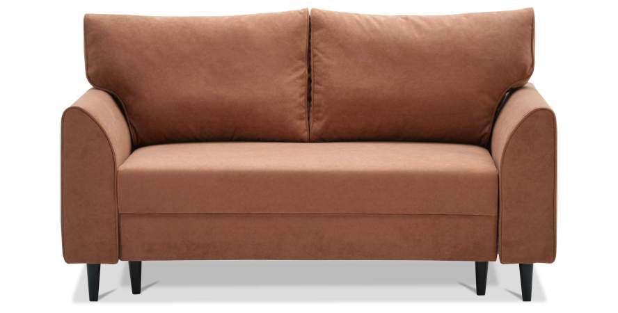 Прямой мини диван Касита 140 пыльно-терракотовый велюр