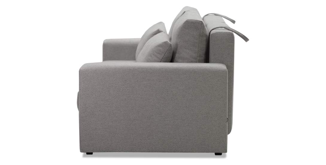 Прямой диван Рица Серо-фиолетовый меланж рогожка 