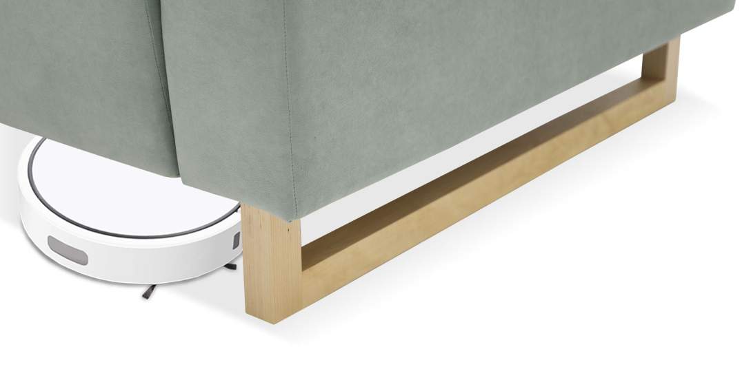 Прямой диван Каперс Пыльно-бирюзовый велюр