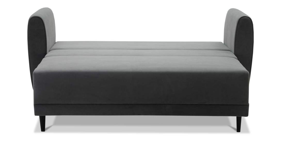Прямой мини диван Калано 120 Серый велюр