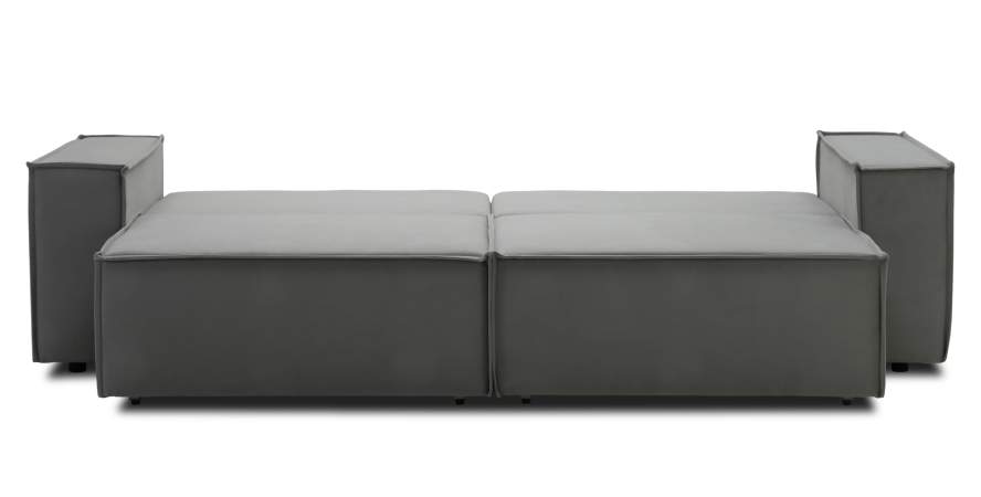 Прямой диван Фабио Дымчатый серый велюр Уцененный