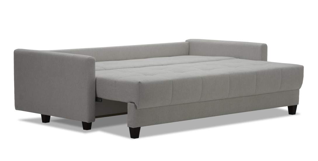 Прямой диван Энтон 1 Пепельный велюр