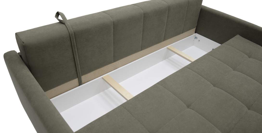 Прямой диван Энтон 1 Зеленый велюр