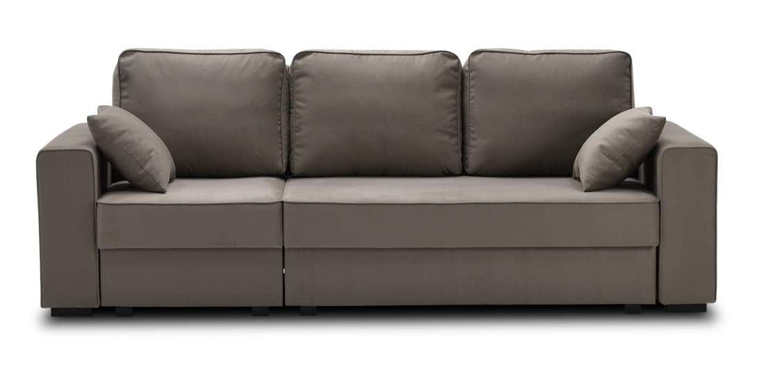 Диван трансформер Астон Светло-коричневый велюр 