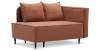 Угловая кушетка правая Элфи пыльно-терракотовый велюр