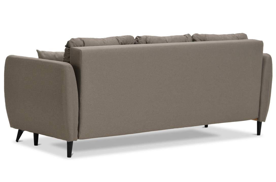 Прямой диван Тиволи коричневая рогожка