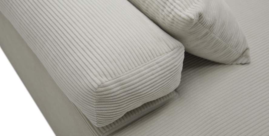 Угловой диван левый Тайлин Молочный кремовый велюр Уцененный