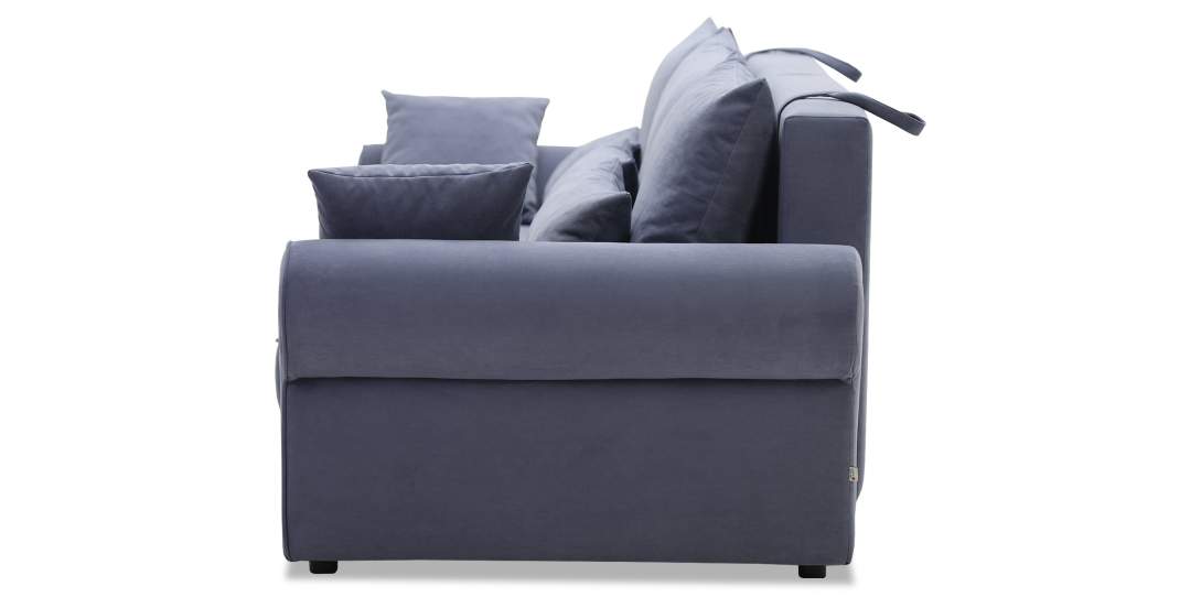 Прямой диван Тьерри Дымчатый фиолетовый велюр