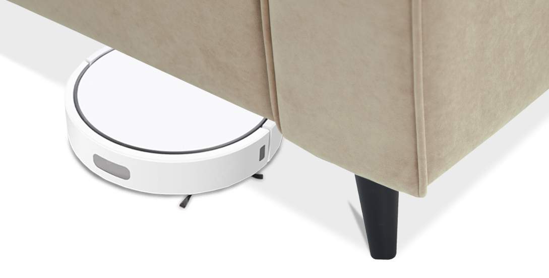 Прямой мини диван Касита 120 бежевый велюр