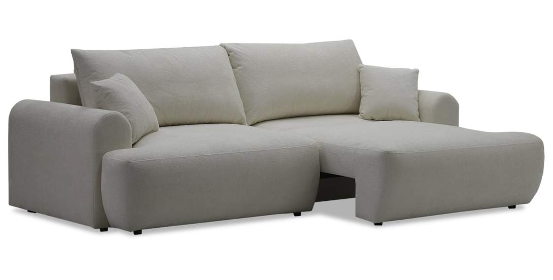 Прямой диван Кьянти Молочно-белый велюр 