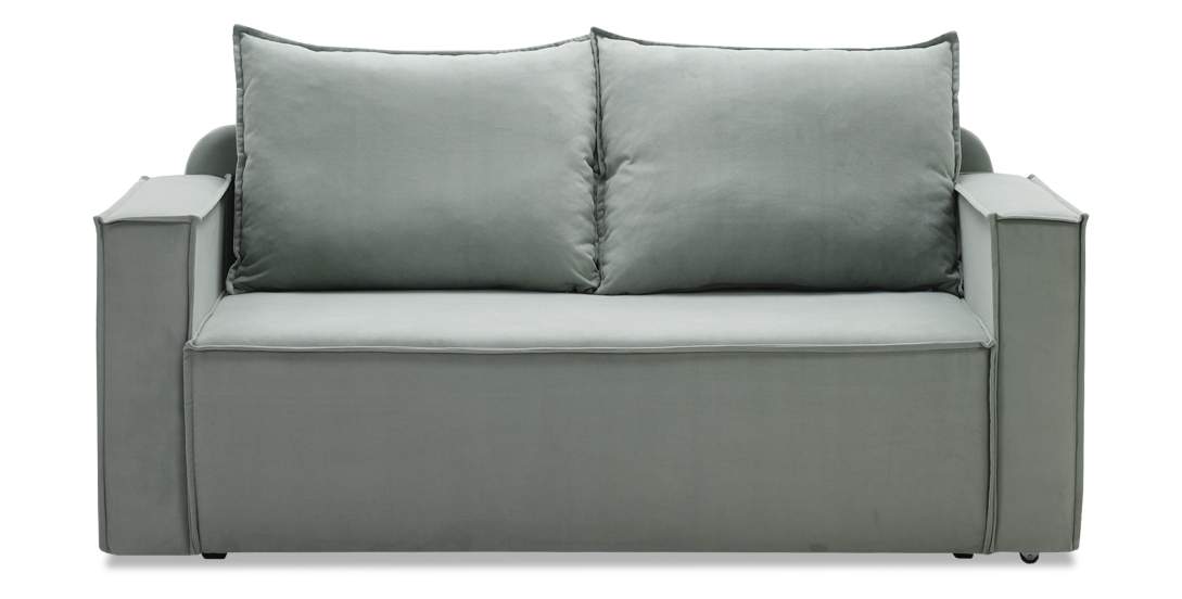 Прямой мини диван Бохо Бирюзовый велюр 