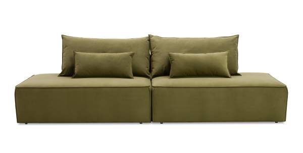 Прямой диван Рейф травяной велюр