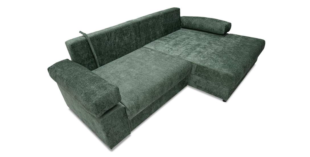 Угловой диван правый Тайлин Зеленый шенилл