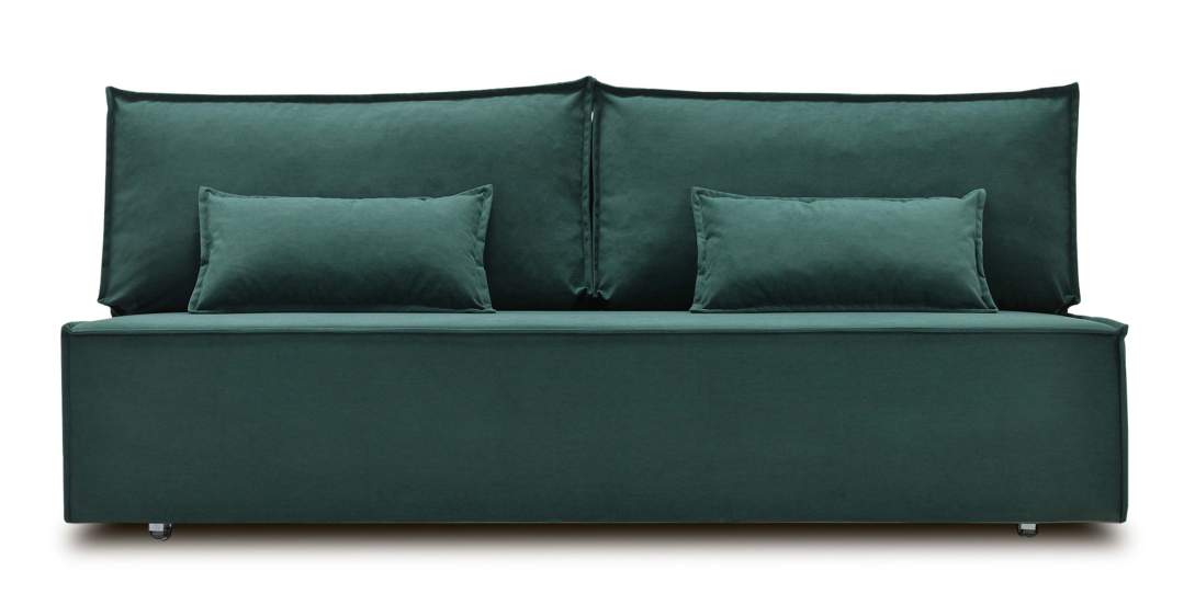Прямой диван Фабио Fit Изумрудный велюр
