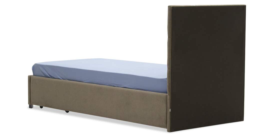 Односпальная кровать Борба 90 светло-коричневый велюр