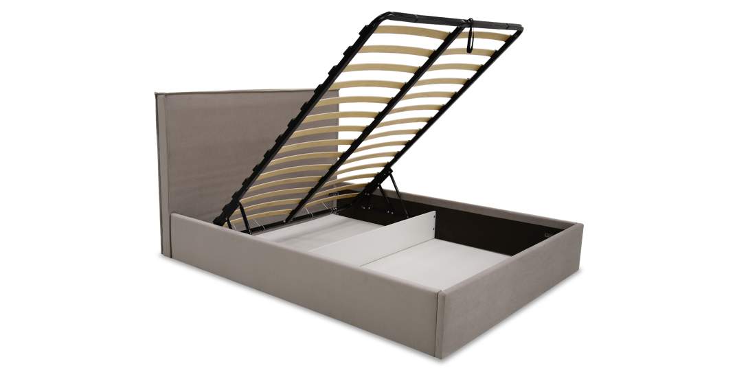 Двуспальная кровать Лутон 180 бежевый велюр