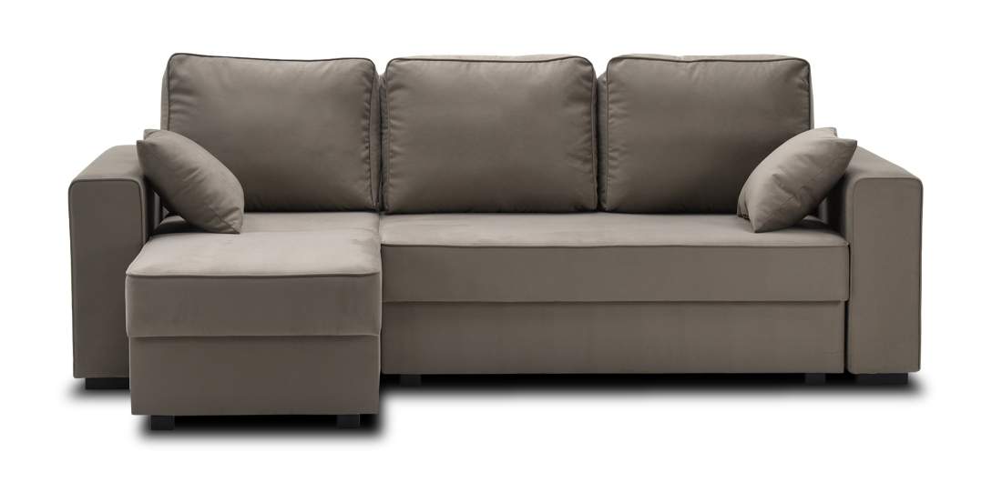 Диван трансформер Астон Светло-коричневый велюр 