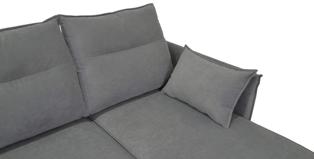 Угловой диван Палермо серый велюр