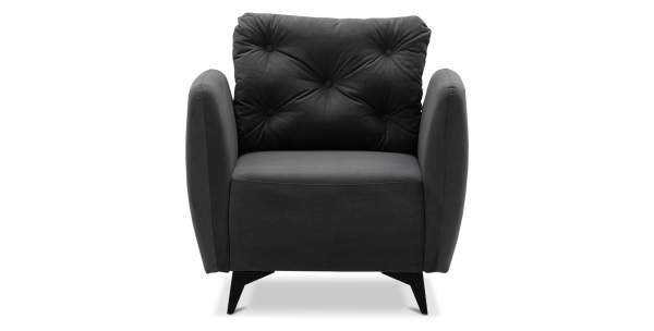 Нераскладное кресло Тиволи серый велюр 