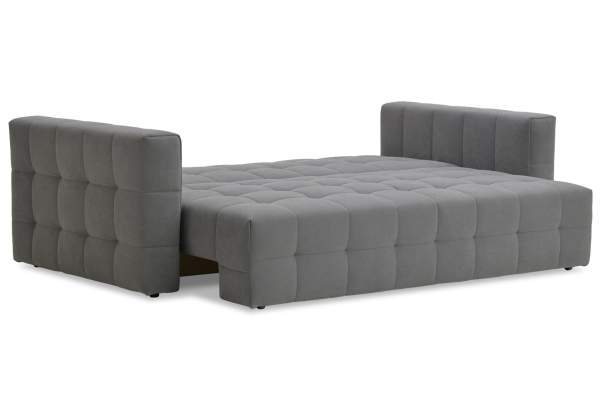 Прямой диван Энзо серый велюр