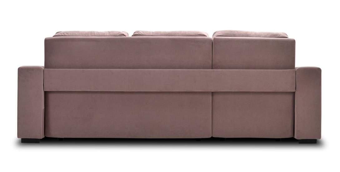 Диван трансформер Астон Пудрово-розовый велюр