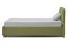 Двуспальная кровать Фрейя 140 с подъемным механизмом травяной велюр
