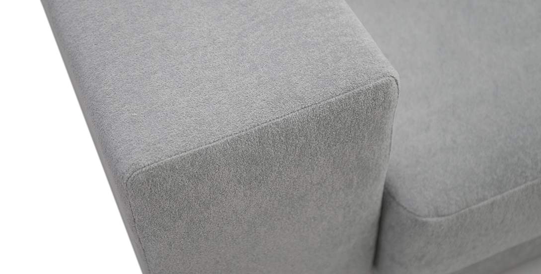Прямой диван Рица Дымчатый серый велюр 