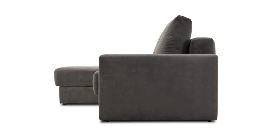 Угловой диван правый Вегас Тауп велюр