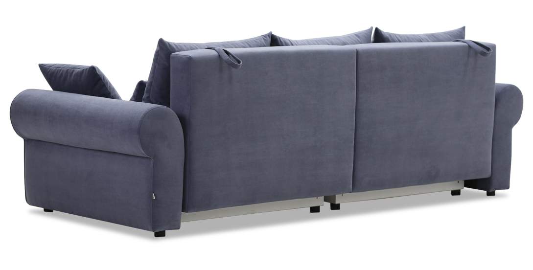 Прямой диван Тьерри Дымчатый фиолетовый велюр