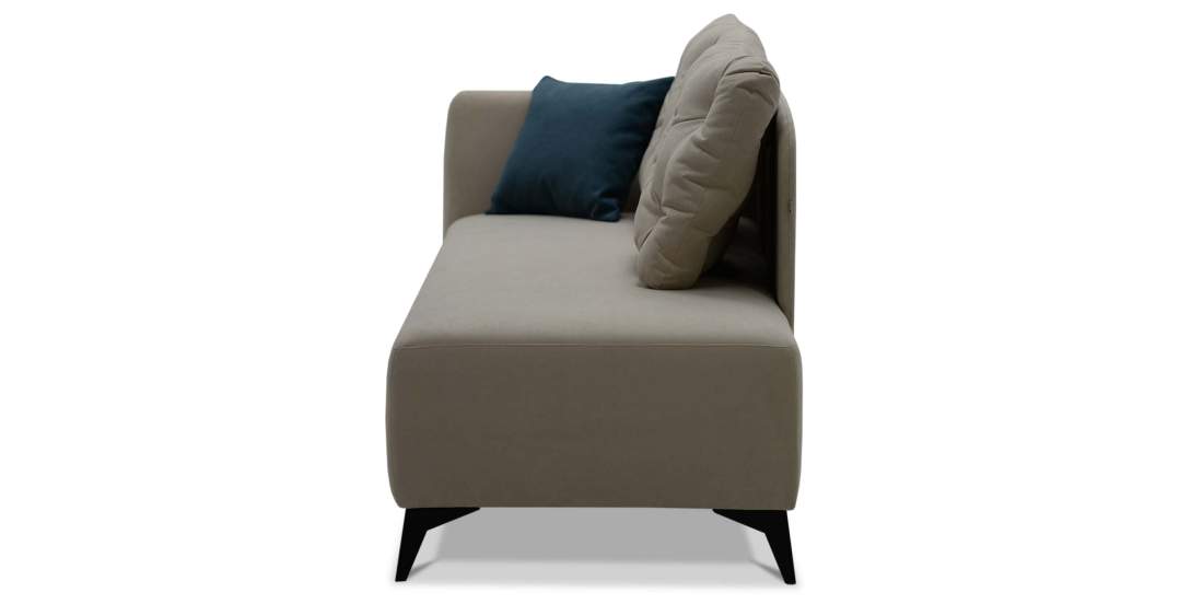 Угловая кушетка Тиволи 190 Айвори велюр 