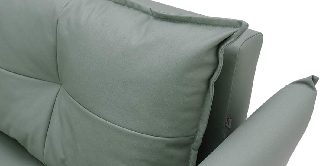 Прямой мини диван Лома 120 мятная искусственная кожа