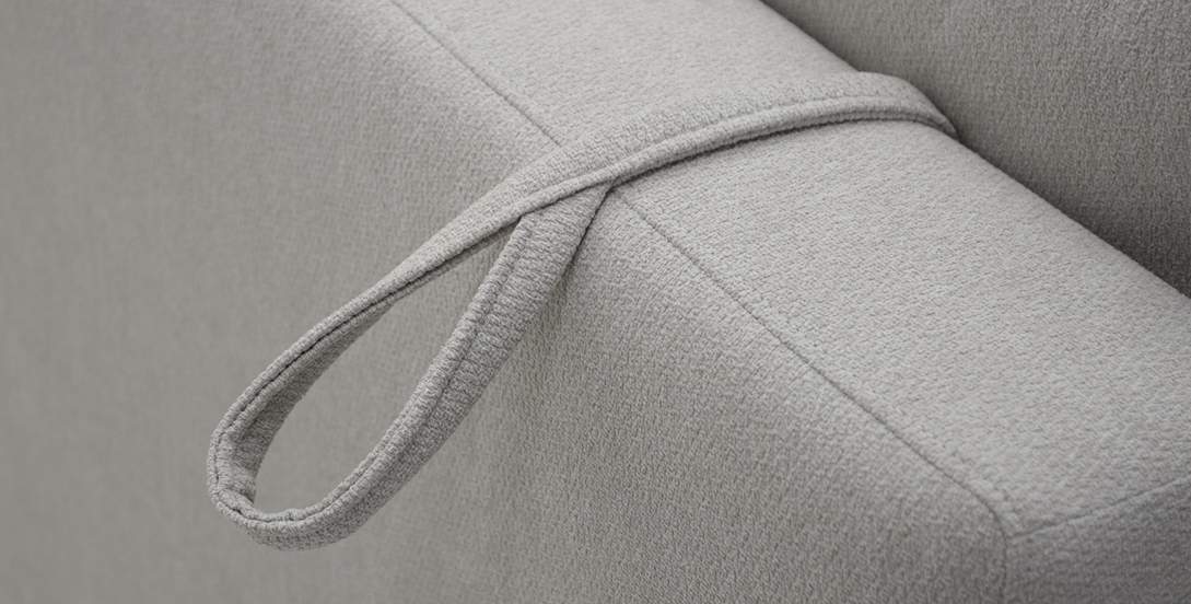 Прямой диван Морма Светло-бежевый велюр