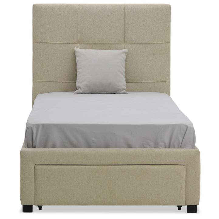 Односпальная кровать Борба 90 кремовый шенилл