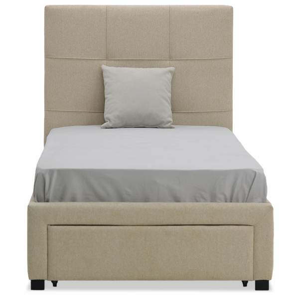 Односпальная кровать Борба 90 кремовый шенилл