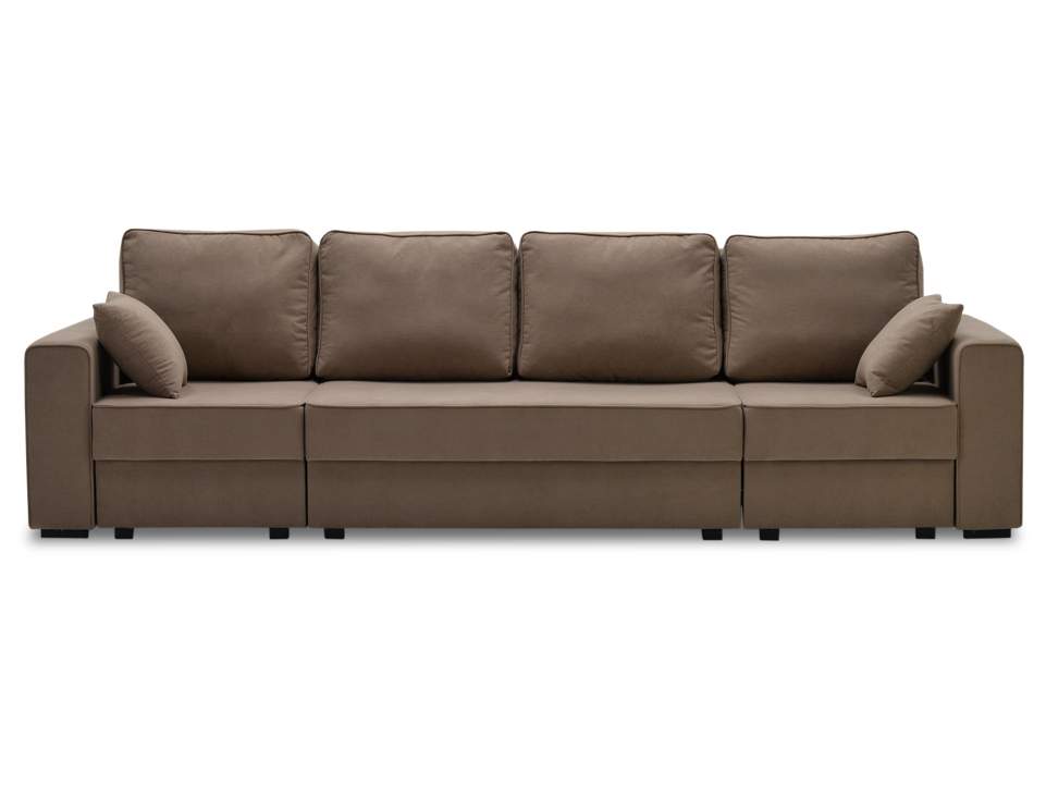 Диван трансформер Астон MAX коричневый велюр