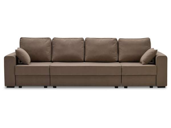 Диван трансформер Астон MAX коричневый велюр