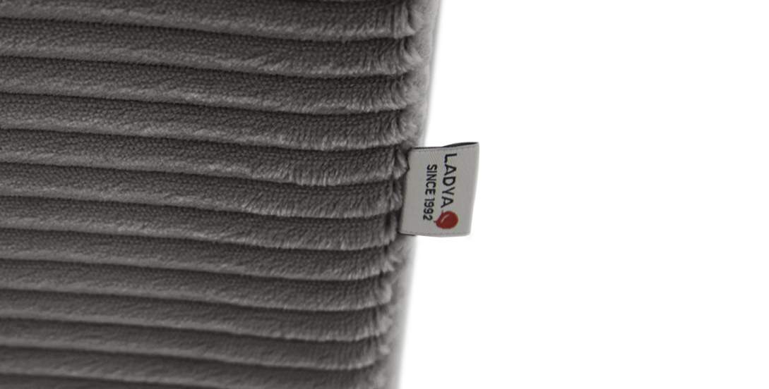 Угловой диван правый Тайлин Графитовый велюр 