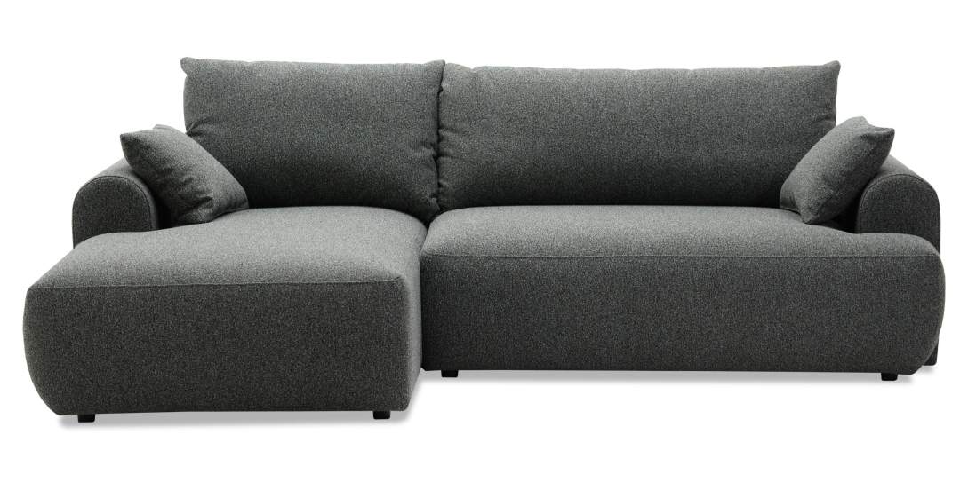 Угловой диван левый Кьянти Графитовый меланж букле