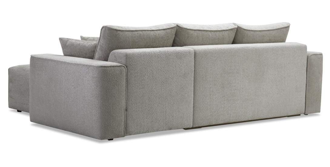 Угловой диван Матье Серо-бежевый шенилл