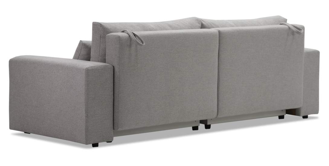 Прямой диван Рица Серо-фиолетовый меланж рогожка 