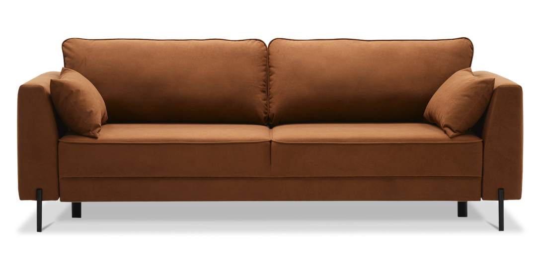 Прямой диван Энгри Терракотовый велюр