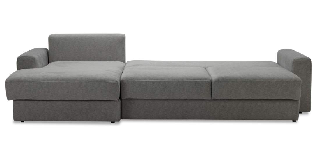 Угловой диван правый Вегас Серебристый велюр