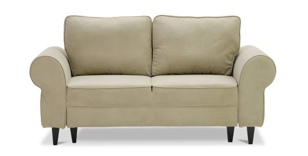 Прямой мини диван Гизела 140 песочный велюр