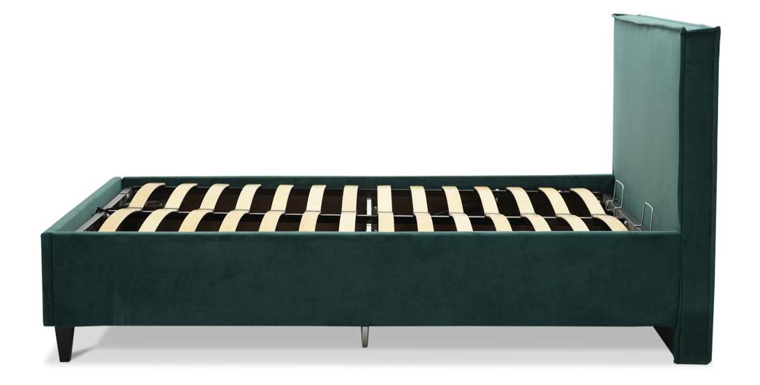 Двуспальная кровать Блэр 160 изумрудный велюр