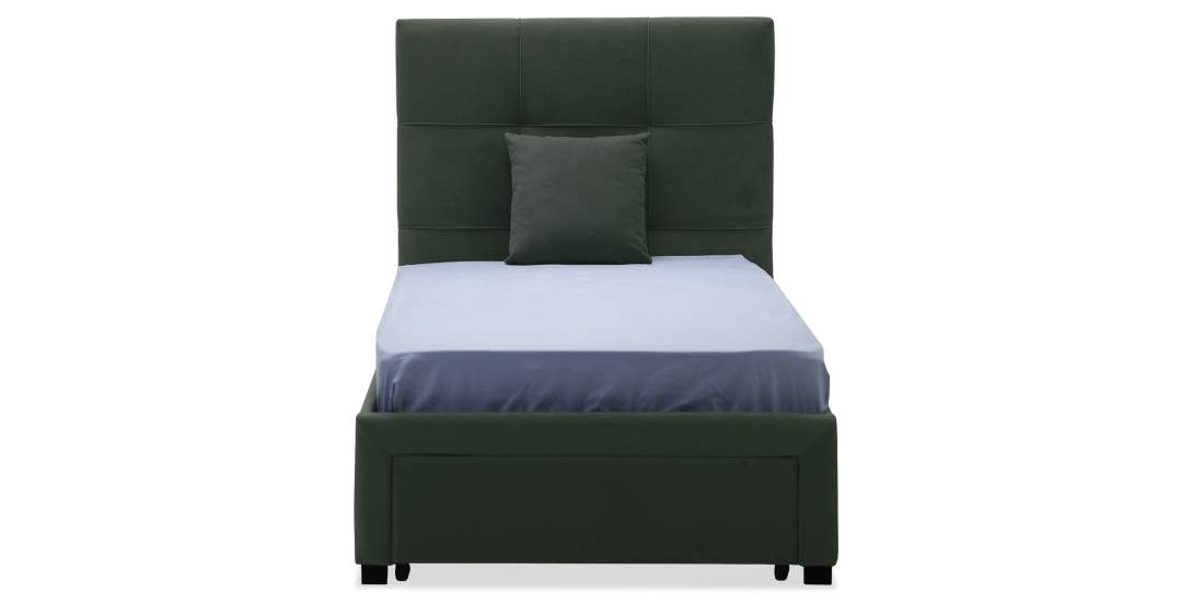 Односпальная кровать Борба 90 зеленый велюр