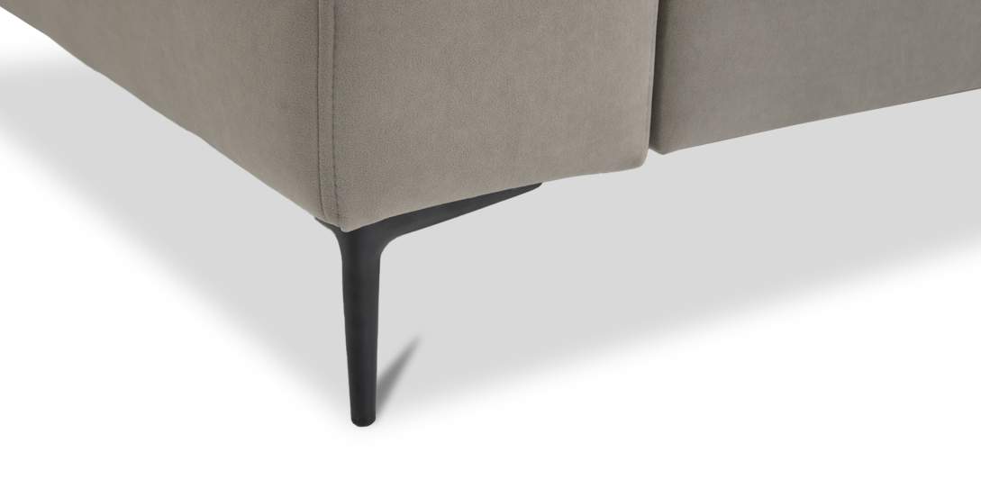 Прямой диван Белес миди коричневый велюр