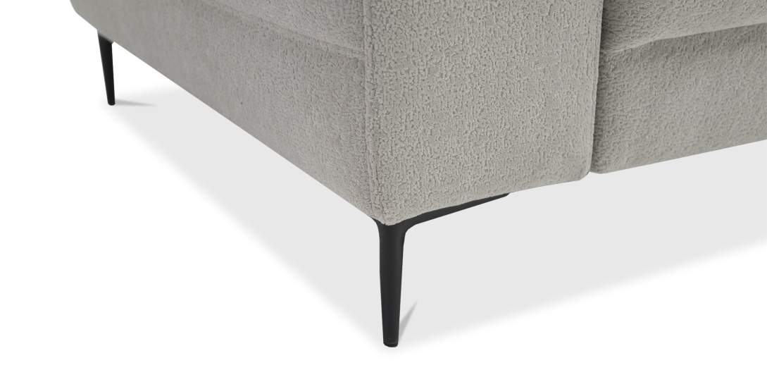 Угловой диван левый Белес Cеребристый велюр